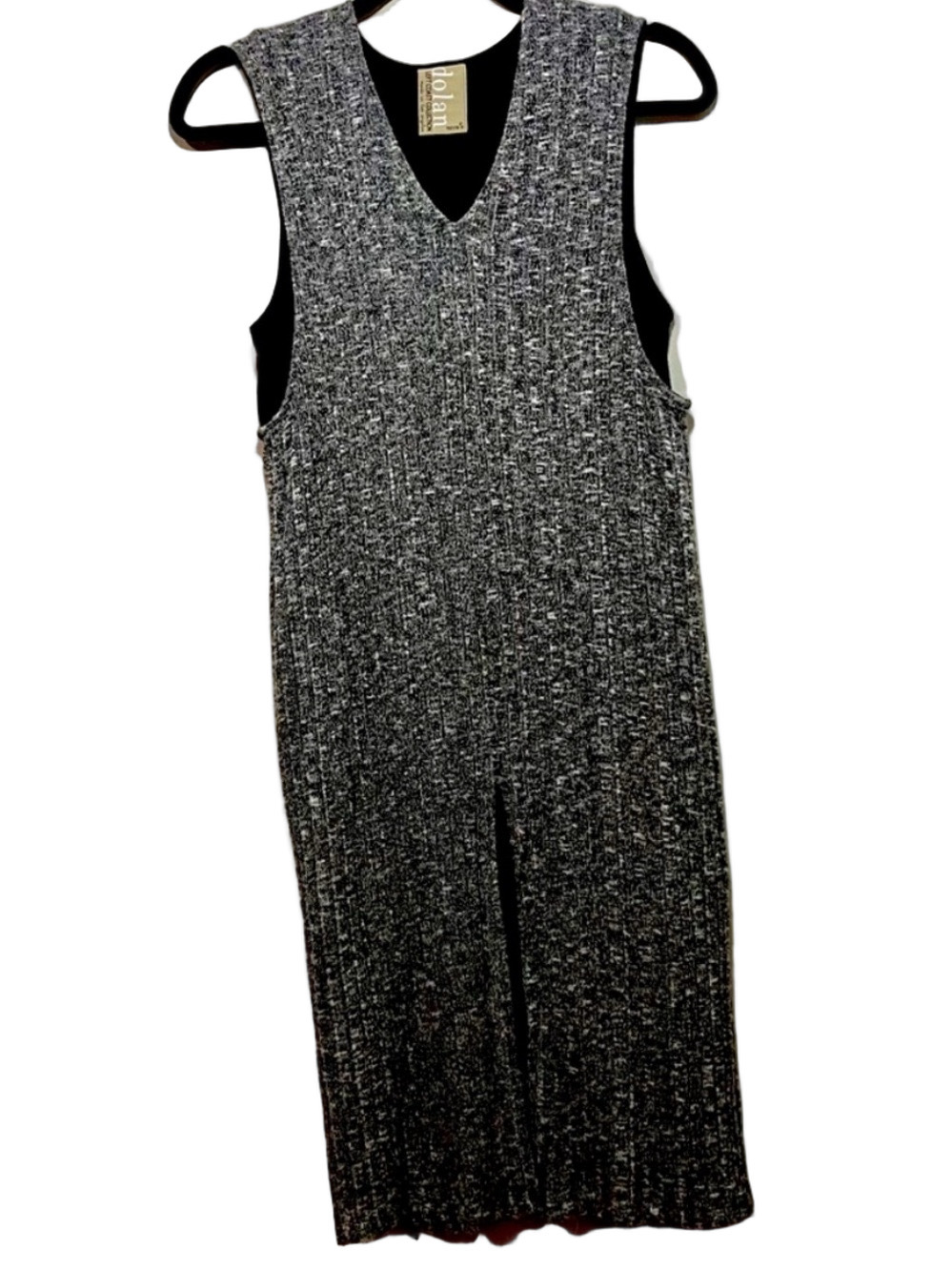Dolan Left Coast Knit Midi Dress Petite S Charcoal Slit
